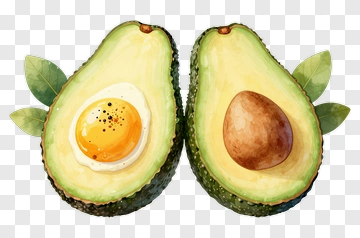 Avocado With Egg PNG