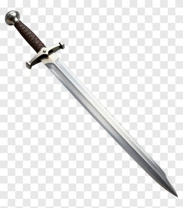 Sword With Brown Handle PNG