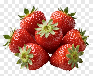 Fresh Strawberries In A Cluster PNG