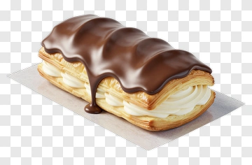 Chocolate Eclairs With Cream Filling PNG