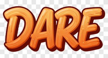 Dare Text Design PNG
