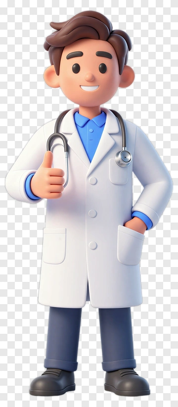 Cartoon Doctor Giving Thumbs Up PNG