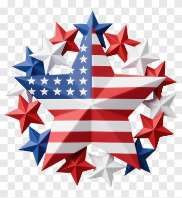 American Flag Star Wreath PNG