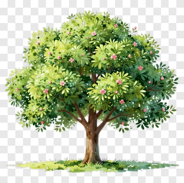 Flowering Tree With Pink Blossoms PNG