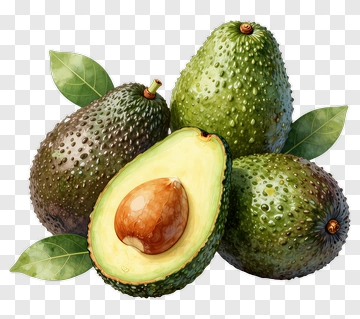 Fresh Avocado With Leaf PNG