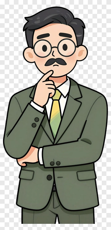 Cartoon Man Thinking PNG