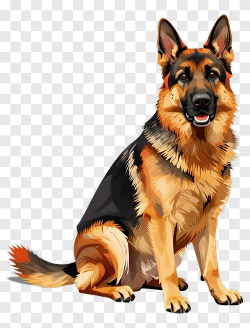 German Shepherd Sitting PNG