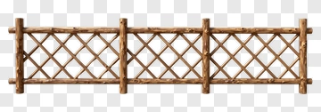 Wooden Fence With Diamond Pattern PNG