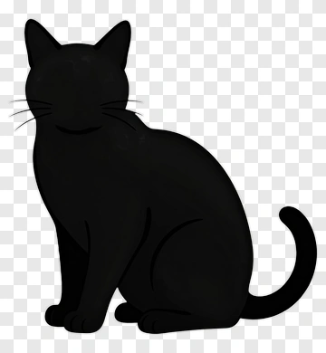 Black Cat Silhouette PNG