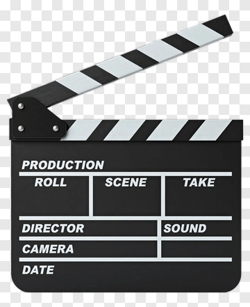Black And White Clapperboard PNG
