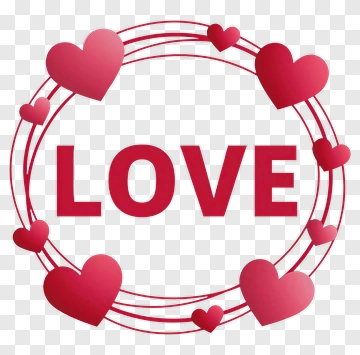 Red Love Heart Frame PNG