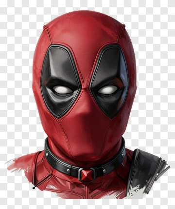 Deadpool In Red And Black Costume PNG