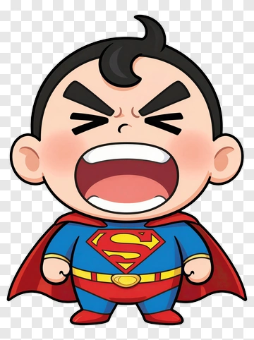 Angry Baby Superman PNG