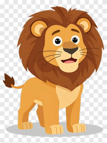 Cute Cartoon Lion PNG