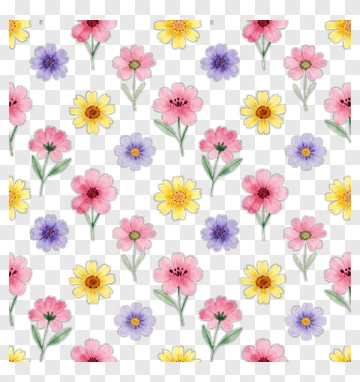 Watercolor Flower Pattern PNG