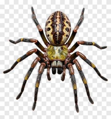 Spider With Intricate Patterns PNG