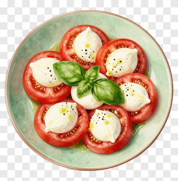 Caprese Salad With Fresh Basil PNG