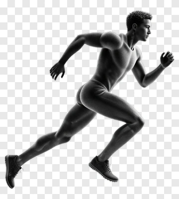 Athlete In Mid-Run PNG