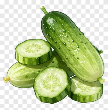 Fresh Cucumber Slices PNG