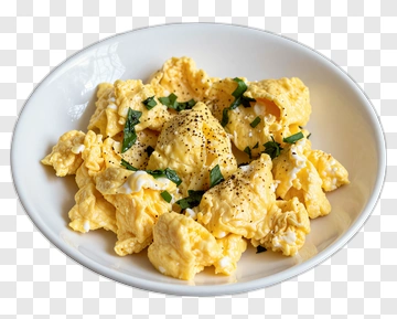 Scrambled Eggs With Chives And Pepper PNG