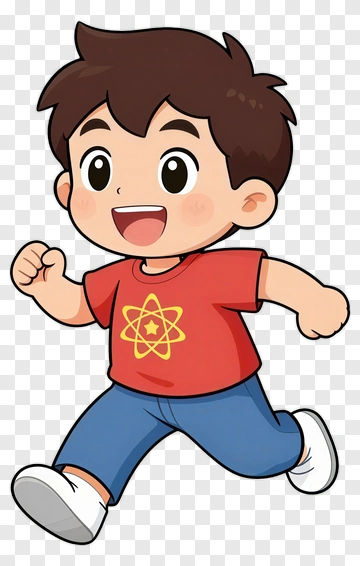 Running Boy Cartoon PNG
