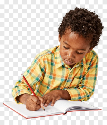 Child Writing In Notebook PNG