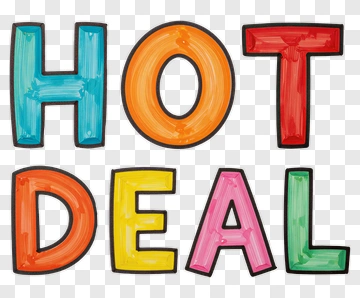Hot Deal Text PNG
