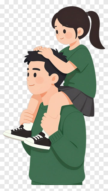 Father And Daughter Bonding Moment PNG