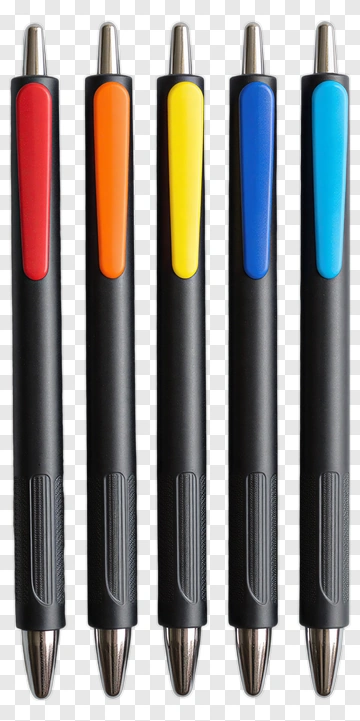 Five Colorful Pens PNG