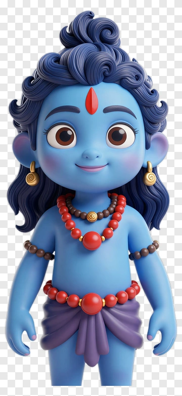 Blue Skinned Divine Child PNG