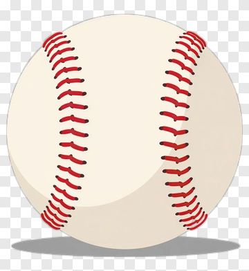 Baseball With Red Stitching PNG