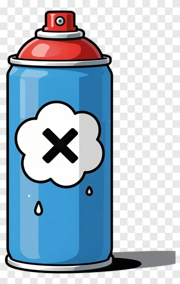 Blue Spray Can With Red Cap PNG