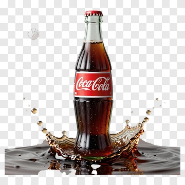 Coca-Cola Bottle With Splash PNG