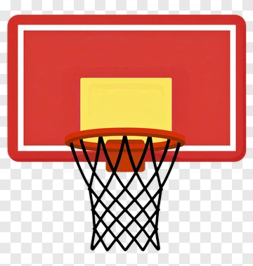 Basketball Hoop With Red Backboard PNG