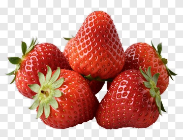 Fresh Strawberry Cluster PNG