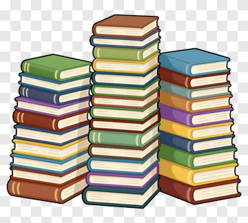 Stacks Of Colorful Books PNG