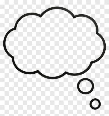 Black Thought Bubble On White Background PNG