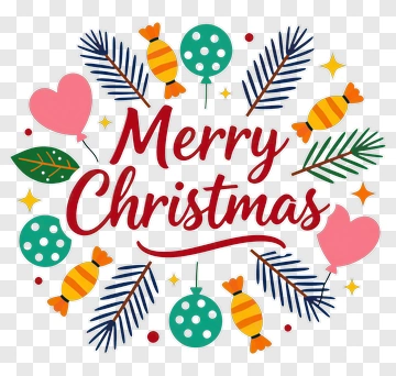 Merry Christmas Holiday Design PNG