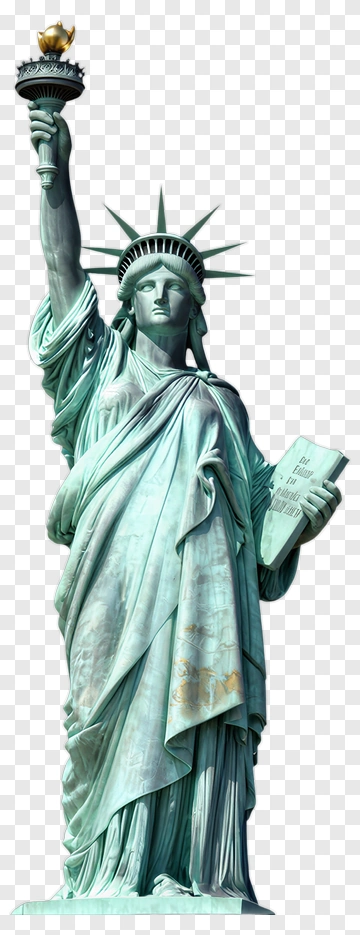 Statue Of Liberty Holding Torch And Tablet PNG