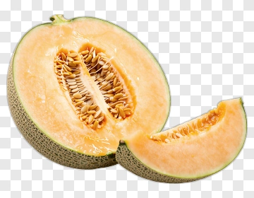 Fresh Cut Melon With Seeds PNG