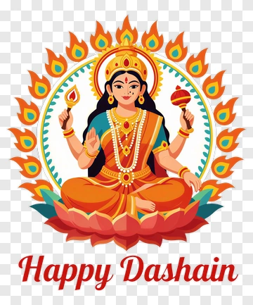 Happy Dashain Goddess PNG