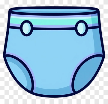Blue Cartoon Diaper PNG