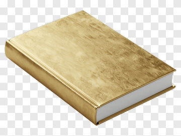 Golden Book With White Pages PNG