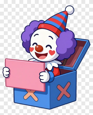 Happy Clown In Jack-in-the-Box PNG