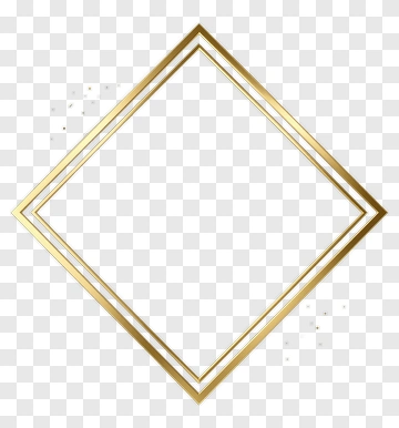 Gold Diamond Frame With Sparkles PNG