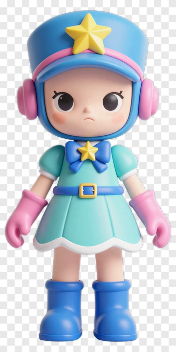 Moppin Police Officer Toy Figure PNG