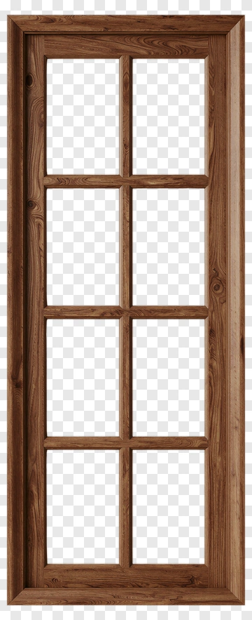 Wooden Window With Six Panes PNG