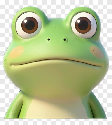 Cute Green Frog PNG