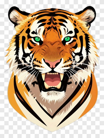 Tiger With Green Eyes PNG