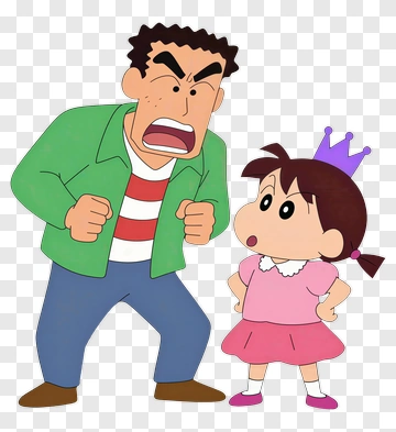 Father Shouting At Surprised Daughter PNG